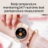 1.09 Inch Full Screen Thermometer Heart Rate Sleep Monitor Women Smart Watch