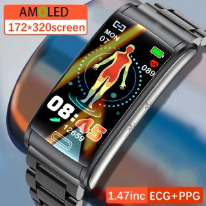 2023 New Blood Glucose Monitor Health Smart Watch Men ECG+PPG Blood Pressure Measurement IP68 Waterproof Sport Ladies smartwatch